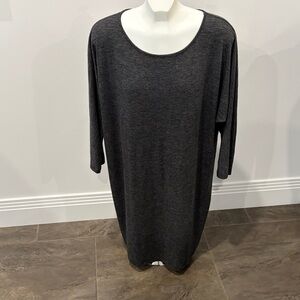 Old Navy Charcoal Scoop Neck Long Sleeve Dress